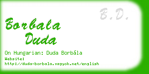 borbala duda business card